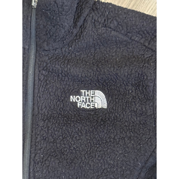 The North Face Women's Black Sherpa Fleece Jacket Full Zip Embroidere Logo Sz M - Picture 9 of 9